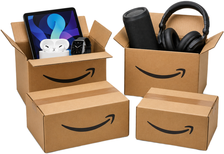 4 Amazon mystery boxes filled with tech